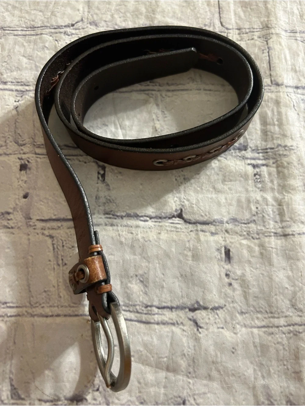 ROLFS VINTAGE BROWN LEATHER BOHEMIAN DETAILS ON BAND WOMEN’S BELT SIZE MEDIUM